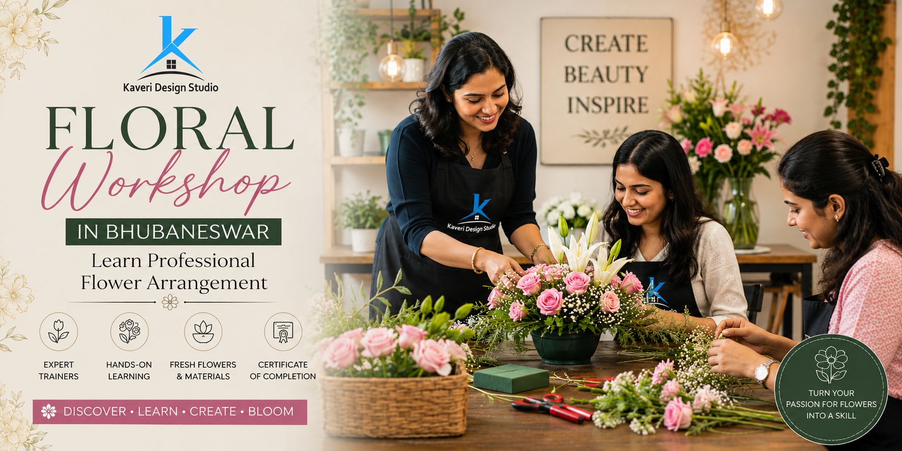 Floral Workshop in Bhubaneswar: Learn Professional Flower Arrangement